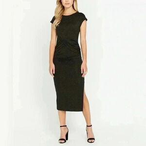 Buffalo David Bitton Bon Chic Maxi Dress Midi Charcoal Grey Black Size XS NWT